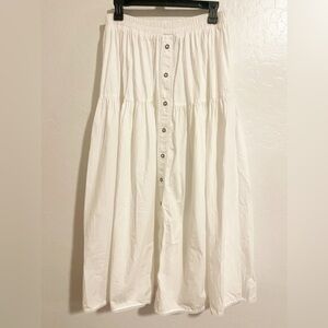 New Frontier White Maxi Skirt Size L